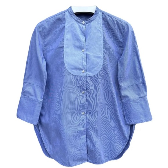 Helmut Lang Ottoman Striped Long Sleeve Shirt Buttondown Women's Medium Preppy - Picture 1 of 13